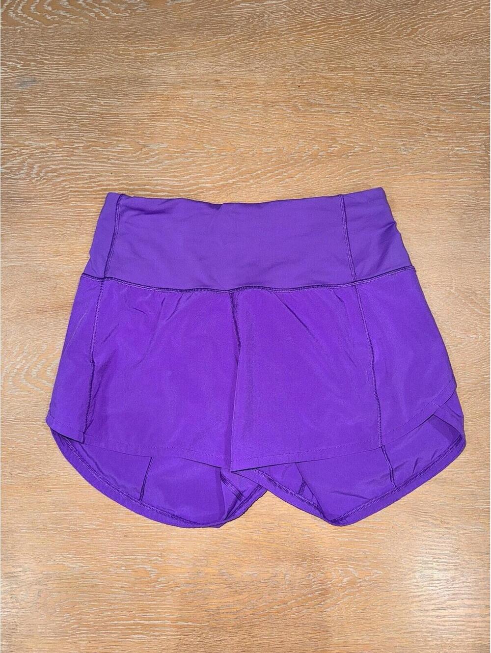 Lululemon Speed Up High-Rise Lined Short 4" SIZE 2 Atomic Purple